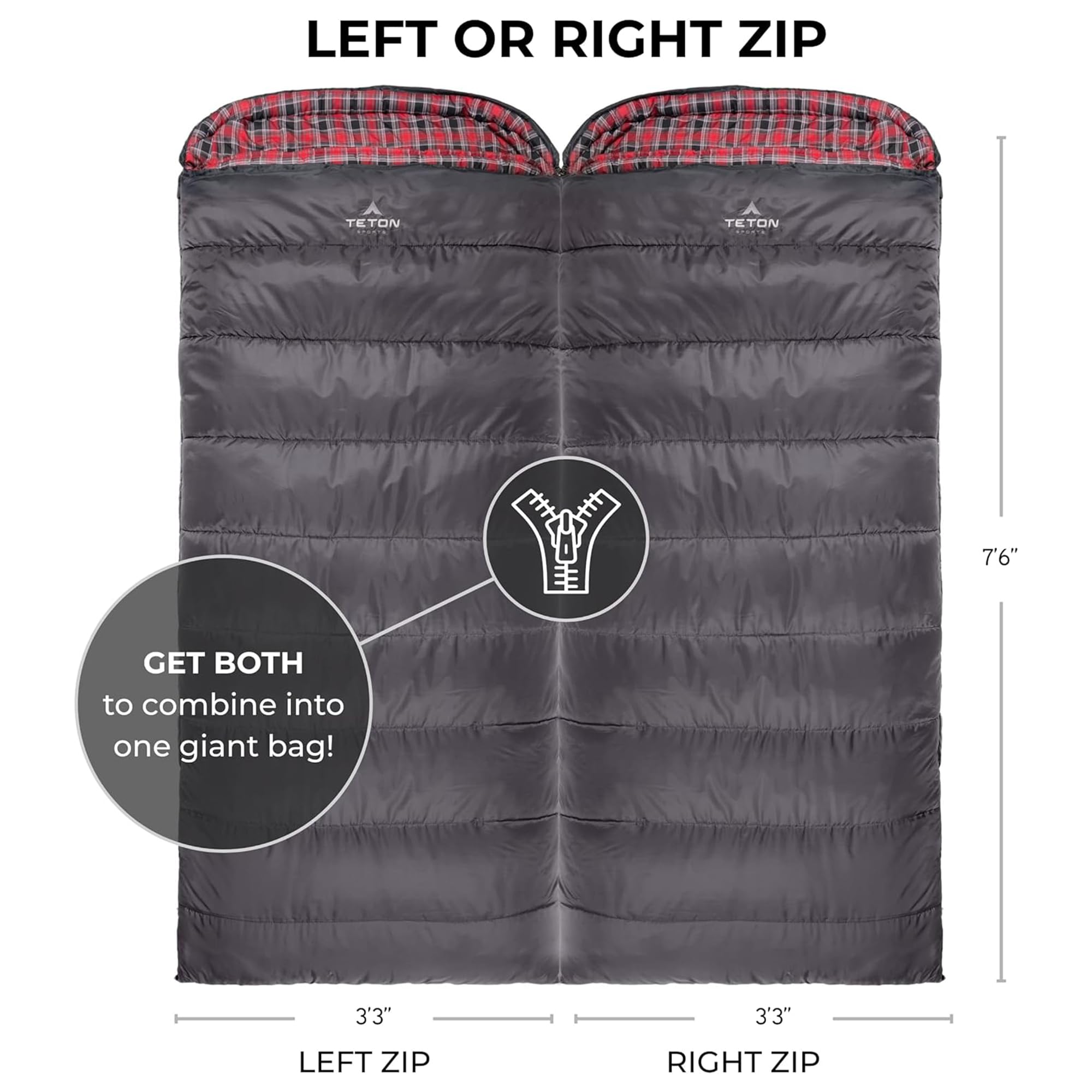 Teton Sports Celsius Xxl 0 Degree Sleeping Bag - 0F Cold-Weather Sleeping Bag For Men & Women - Camping Accessory & Winter Sleep