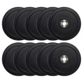 Cap Barbell 260 Lb Pro Olympic Bumper Plate Set, Black