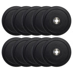 Cap Barbell 260 Lb Pro Olympic Bumper Plate Set, Black