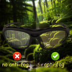 Sol Pro Anti-Fog Safety Motorcycle Riding Sunglasses, Foam Padded, Eye Protection Goggle, Dustproof, Windproof, Hunting, Hiking,