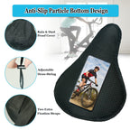 Geronmine Gel Bike Seat Cover Padded Bicycle Saddle Covers For Women  Men, Most Comfortable Exercise Bike Seat Cushion Cover, So