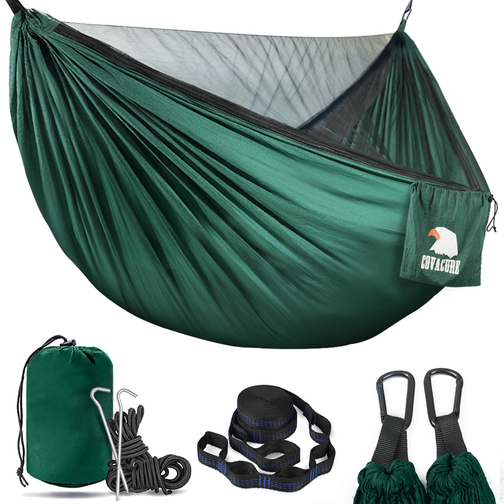 Covacure Camping Hammock - Lightweight Double Hammock, Hold Up To 772Lbs, Portable Hammocks For Indoor, Outdoor, Hiking, Camping