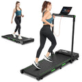 Therun Walking Pad, 2 In 1 Foldable Treadmills For Home, 2.5Hp Under Desk With Handle Bar, 16 Widened Running Belt, With Remote