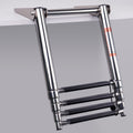 Boat Ladder 4 Step,Stainless Steel Telescoping Heavy Duty Pontoon Swim Boarding Ladder For Outboards,Yacht,Marine Fishing Boat