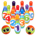 Toyvelt Kids Bowling Set - With 10 Bowling Pins & 2 Balls - Educational Early Development Indoor & Outdoor Games Set - For Toddl