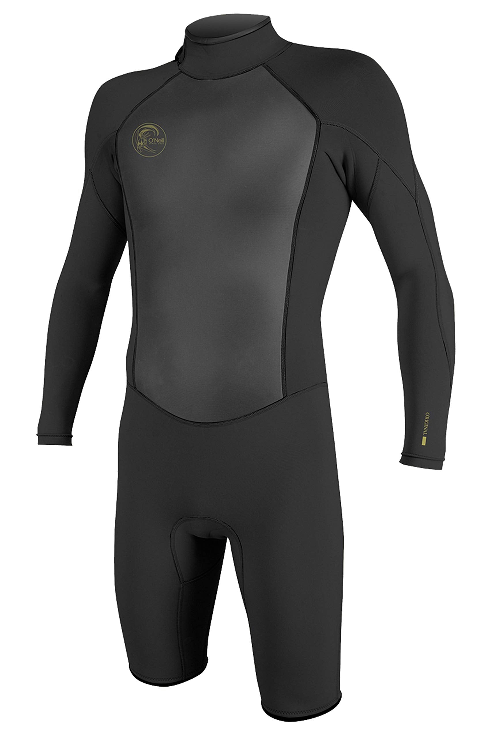 ONeill Mens ORiginal 2mm Back Zip Long Sleeve Spring Wetsuit, Black/Black, 2XL