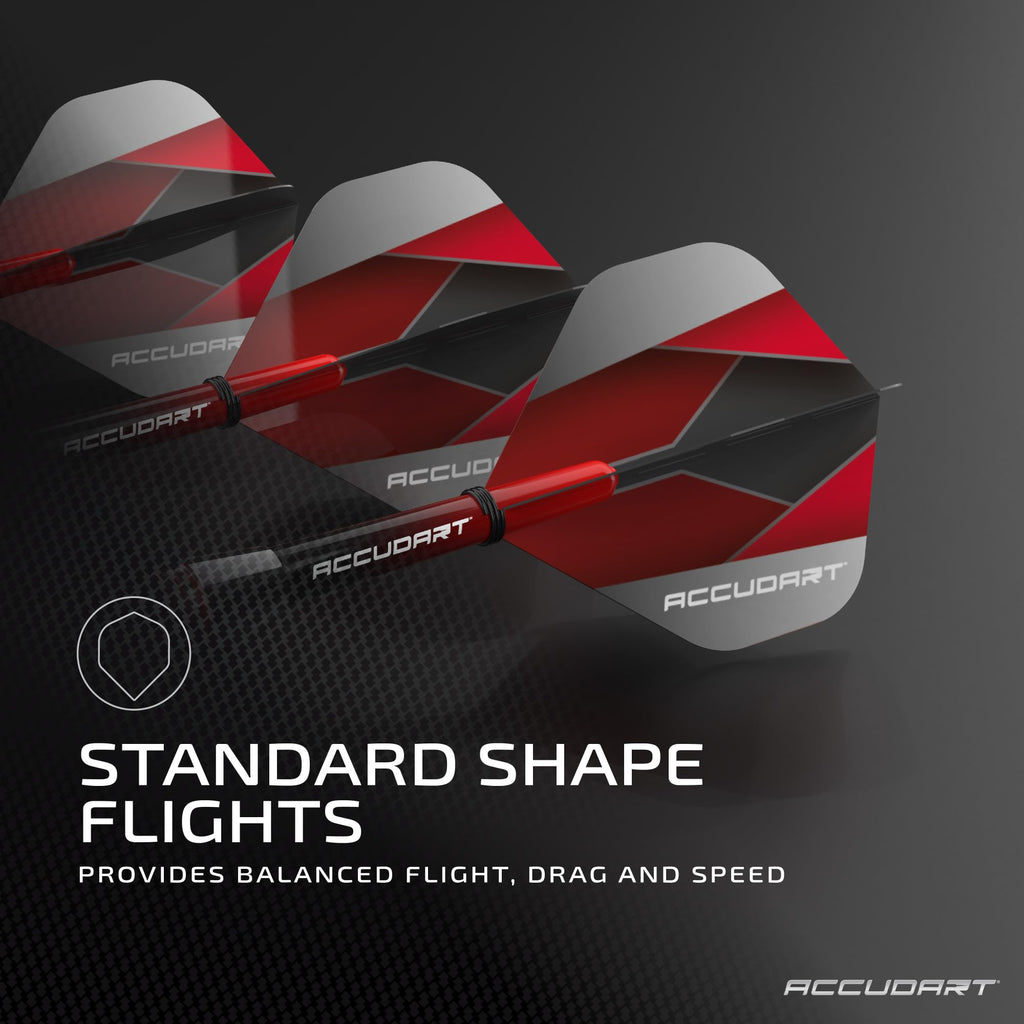Accudart Soft Tip Dart Set 3.0 - Gunmetal Finish Steel Barrel - Hybrid Grip - Polycarbonate Shafts - Standard Shape Flights - Dr
