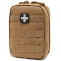 Carlebben Emt Pouch Molle Ifak Pouch Tactical Molle Medical First Aid Kit Utility Pouch (With Medical Supplies Tan)