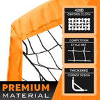 Runbow 5X3 Ft Portable Kids Soccer Goal For Backyard Small Children Practice Soccer Net With Carry Bag (5X3Ft, Orange, 1 Pack)