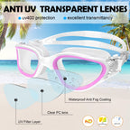 Win.Max Swimming Goggles Swim Goggles Anti Fog Anti Uv No Leakage Clear Vision For Men Women Adults Teenagers (Purple/Non-Polari