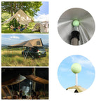 Zyamy 5Pcs Tent Pole Lightning Cap, Tent Building Pole Connector, Anti Puncture Ball For Camping And Hiking, Tpr Rubber Cap For