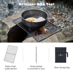 Boundless Voyage Mini Size Durable Titanium Charcoal Bbq Grill Plate Include A Carry Bag For Outdoor Camping Beach Ti15108B
