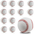 Omyopy 12 Pack Blank Hard Baseballs Solid Cork Core, 9 Inch Baseball Balls Unmarked Autographs Baseball For League Play, Pitchin