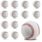 Omyopy 12 Pack Blank Hard Baseballs Solid Cork Core, 9 Inch Baseball Balls Unmarked Autographs Baseball For League Play, Pitchin