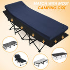Cymula Camping Cot Mattress 2In Memory Foam Sleeping Pad,Soft Warm Non-Slip Camping Mattress Topper With Retaining For Adults,Po