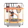 Garvee 60 Trampoline for Kids with Enclosure, 400lbs Capacity ASTM Certified-Adjustable Mini Trampolines for Kids, Safety Pad, B