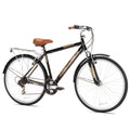 Kent International Springdale Hybrid Bicycle, Black - 700C Hybrid Bike With 21-Speed Rear Shimano Derailleur Drivetrain - Lightw