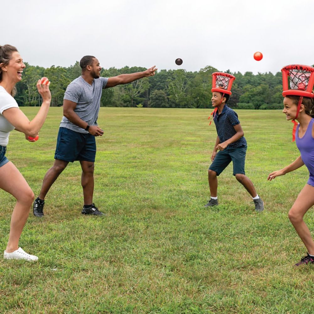 Wicked Big Sports Inflatable Basket Heads, Funny Basketball Or Toss Game For Outdoor Or Indoor Play, Red (1913)