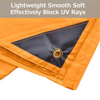 Azarxis Tent Tarp Waterproof Camping Tarpaulin Groundsheet Footprint For Hiking Backpacking (L, Orange)