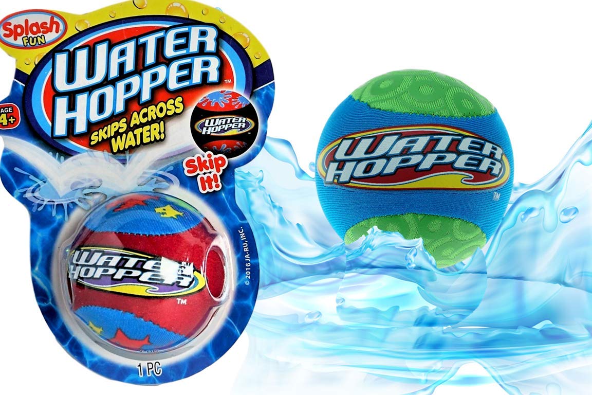 Ja-Ru Water Hopper Ball Toy Pack (1 Pack Assorted) Bouncing Water Skip Ball. Water Balls For Pool And For Beach Game. Squishy Sk