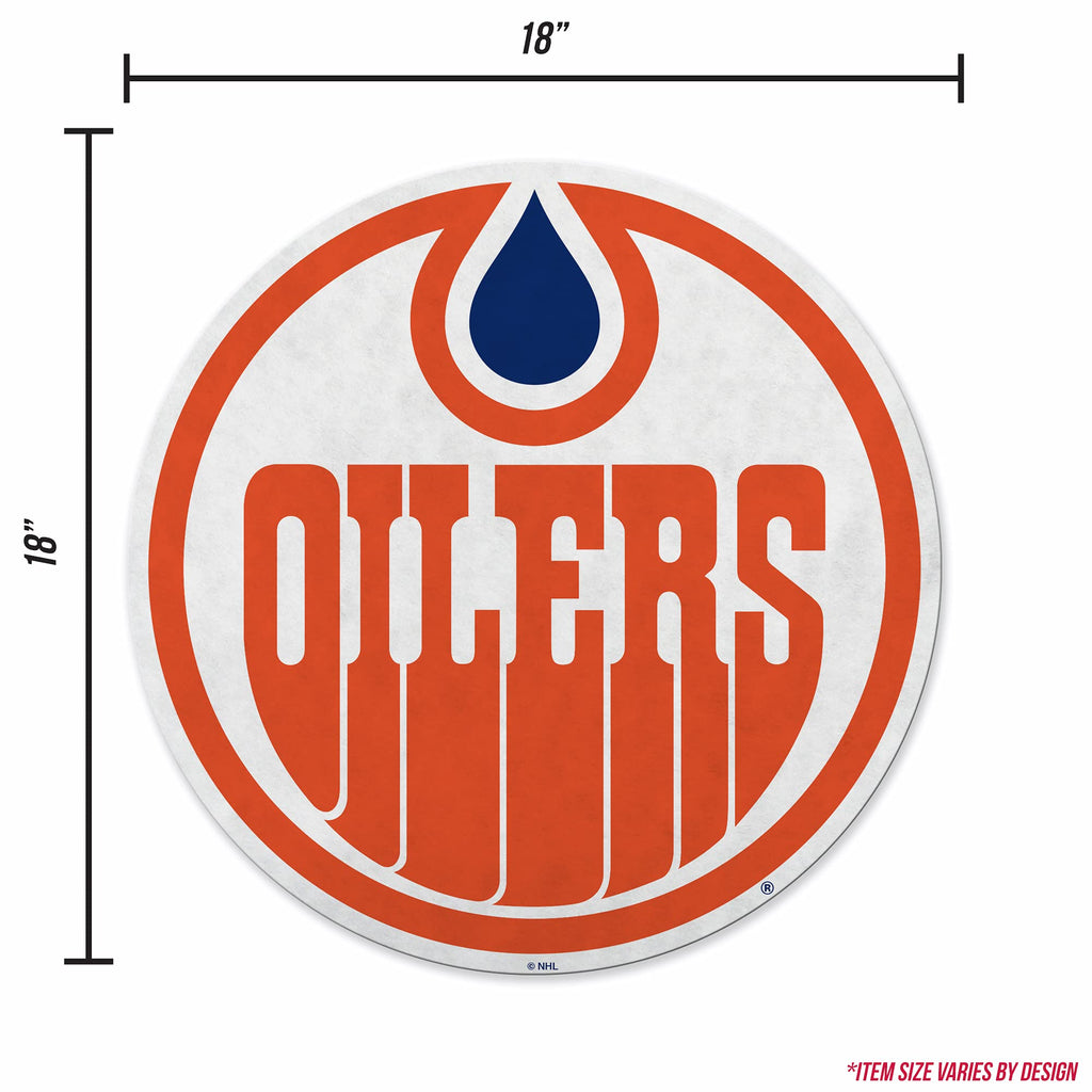 Rico Industries Nhl Edmonton Oilers Retro Shape Cut Pennant - Home And Living Room D  Cor - Soft Felt Ez To Hang
