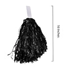 Windy City Novelties 12 Pack Black Cheerleader Pom Poms  Cheerleading Supplies Team Spirit Team Colors Sporting Events Halloween