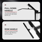 Fitvids Lat All-In-One Machine With High And Low Pulley Station, Lat Pull Down And Lat Row Cable Machine, Lat Tower With Adjusta