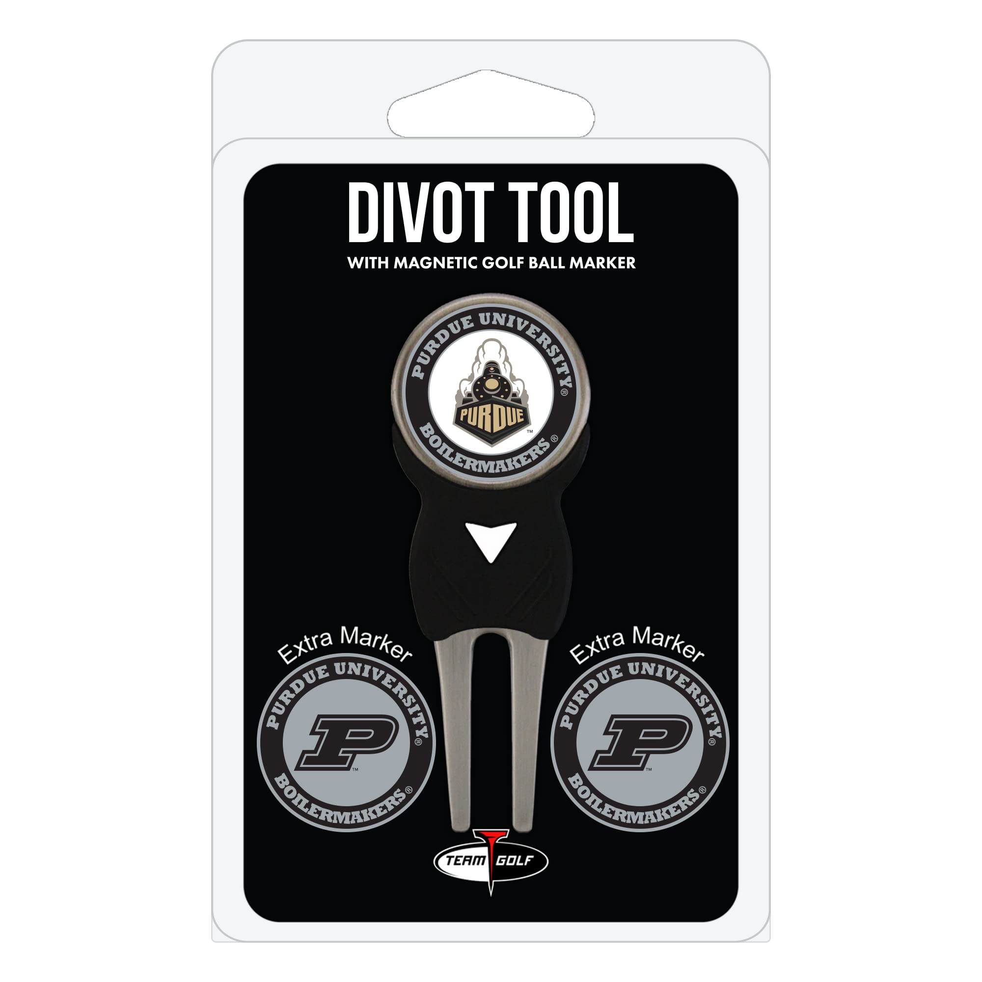 Team Golf Ncaa Purdue Boilermakers Divot Tool Pack With 3 Golf Ball Markers Divot Tool With 3 Golf Ball Markers Pack, Markers Ar