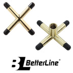 Betterline Billiard Wooden Cue Rack For 6 Pool Sticks, Cue Bridge Spider Head, Cue Cross X Rest, Cue Accessories, 5 Cue Chalk Cu