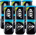 Dunlop Sports Atp Championship Tennis Balls, Extra Duty, 6 X 3-Ball Cans, Yellow, 6-Can Pack