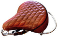 Velo Sd Saddle - Brown, Classic Style Seat With Chrome Rail Handle Bar For Beach Cruiser Bikes, Twin-Spring Suspenion, Made In T
