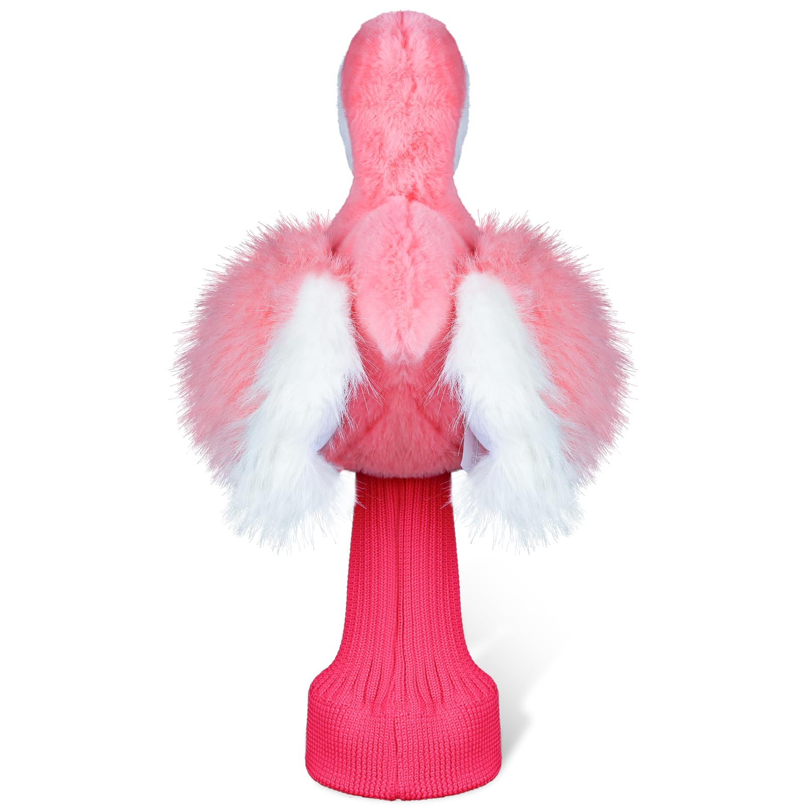 Mytag Pink Flamingo Driver Headcover Funny Golf Headcover Plush Cushioning Protect Long Sock Cover Club Shaft