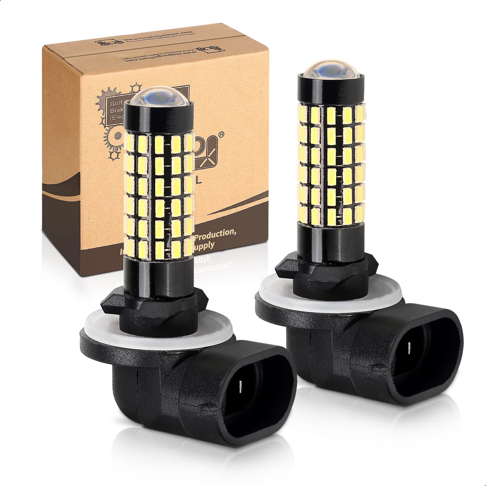 10L0L Golf Cart Headlight Bulb Lights For Ezgo Club Car Ds Precedent, Super Bright Fog Light Bulbs Golf Cart Light Kit White(Mus