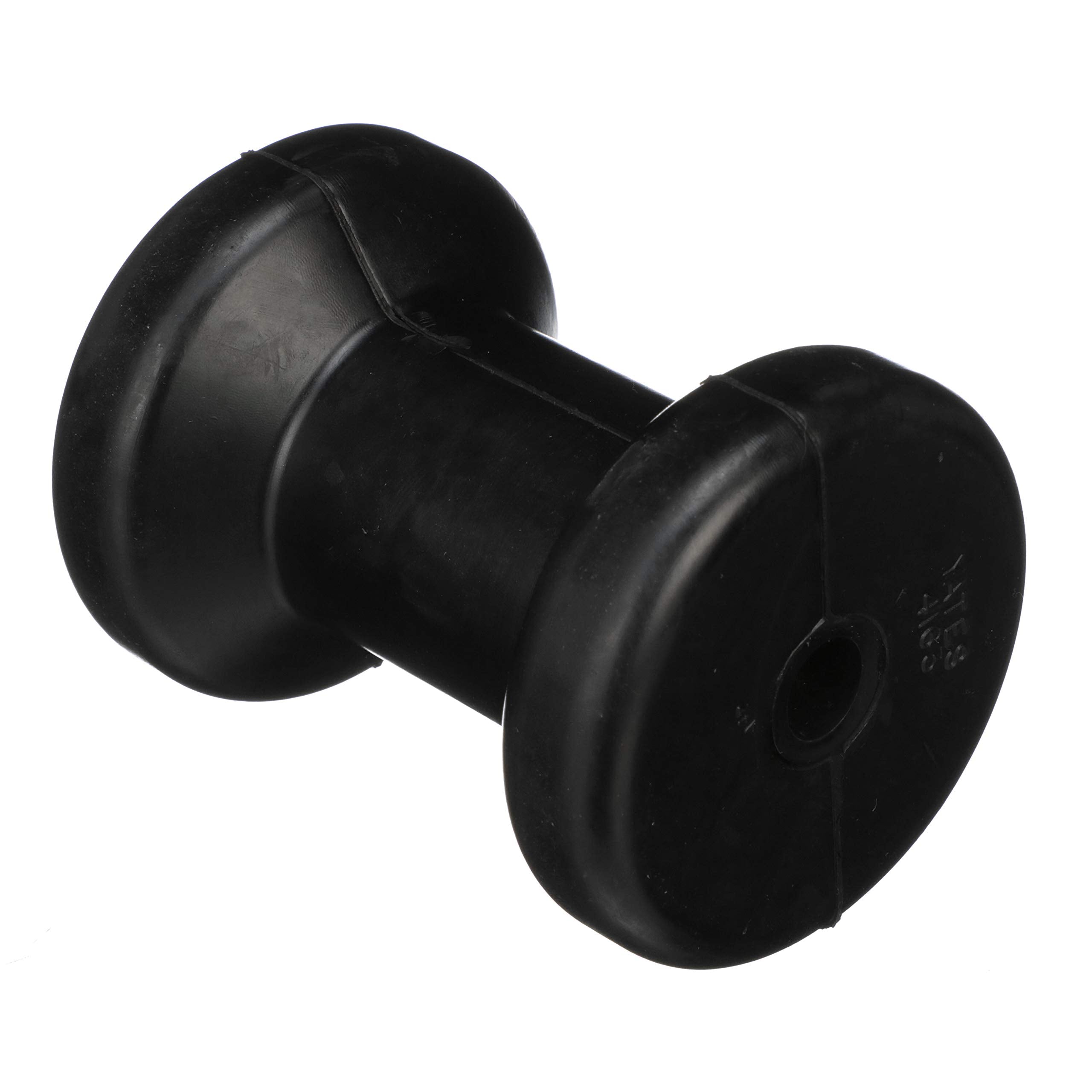 Seachoice Molded Spool Roller W/Plastic Sleeve, Black Rubber, 5 In. Wide, 5/8 In. Id Hole