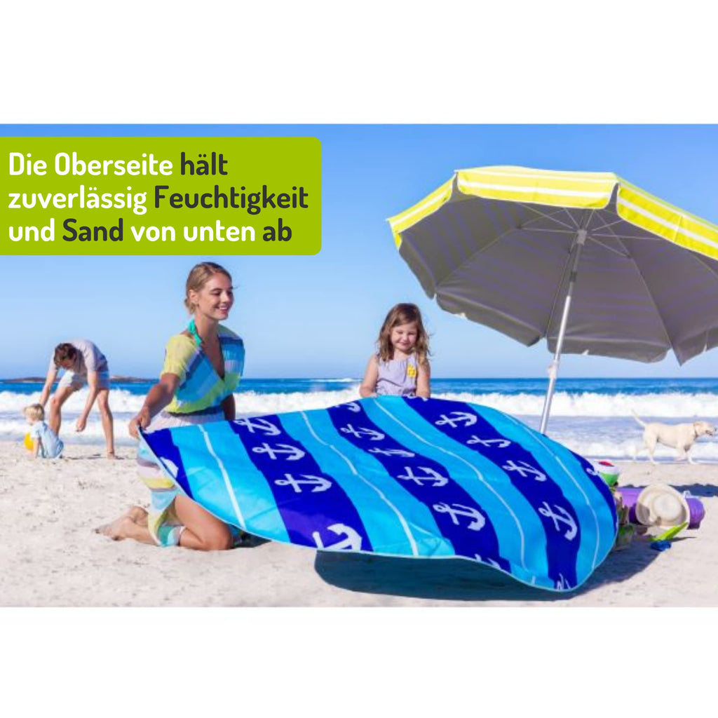 Everearth E Lite Waterproof Beach Blanket & Kiddie Pool, Blue