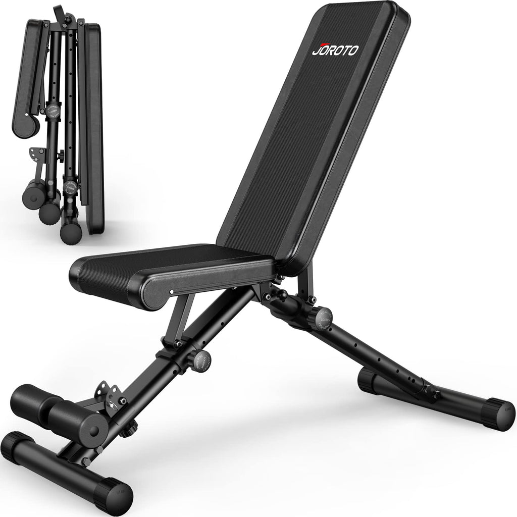 Joroto Md35 Adjustable Weight Bench 8X4X3X2 Positions- 700 Pounds Load Foldable Strength Training Benches For Full Body Workout 