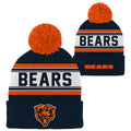 Outerstuff Nfl Kids 4-7 Official Primary Logo Sport Knit Cold Weather Cuffed Pom Beanie Hat (Us, Alpha, One Size, Chicago Bears)