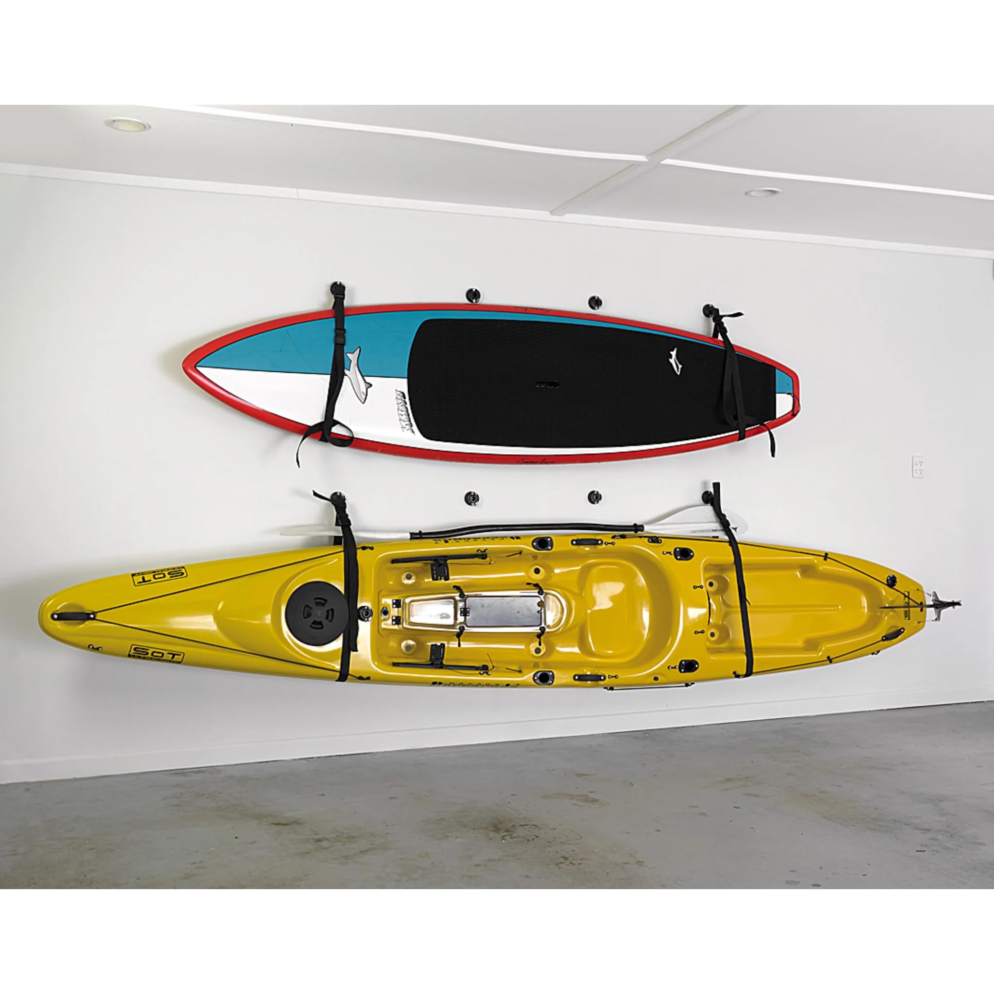 Railblaza Kayak Wall Mount Sling Storage For Sups, Canoes, Windsurfers And Kayaks To Store In Garages Or Sheds
