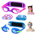 Vvinca Toddler Swim Goggles, 2 Packs Kids Goggles with Fabric Strap Cover No Tangle Hair, Clear View Anti-Fog Leakproof Water Po