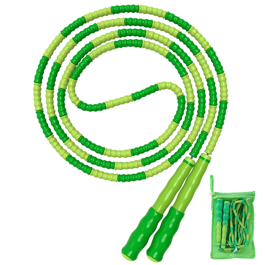 Leeboom Jump Rope, Adjustable Length Tangle-Free Segmented Soft Beaded Skipping Rope, Fitness Jump Rope For Kids, Man, And Women