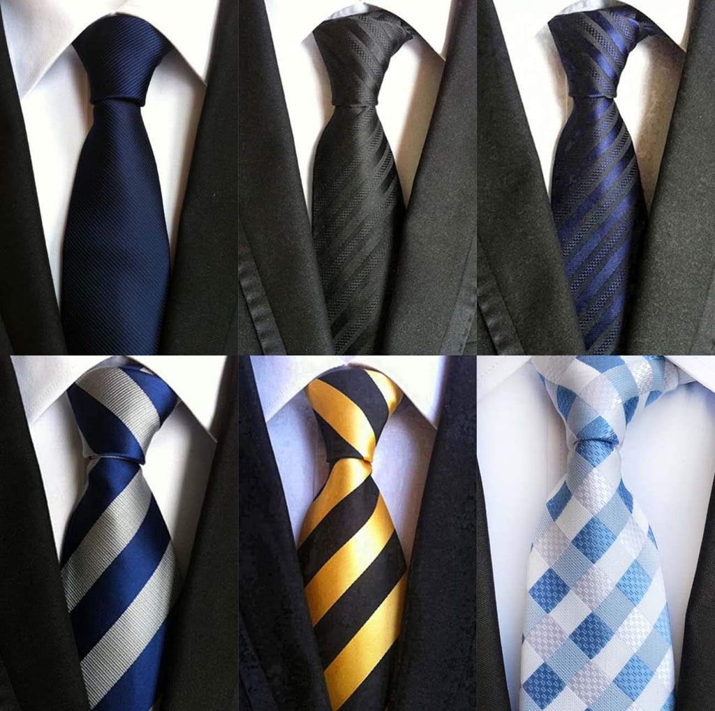 Weishang Lot 6 Pcs Classic Mens Silk Tie Necktie Woven Jacquard Neck Ties