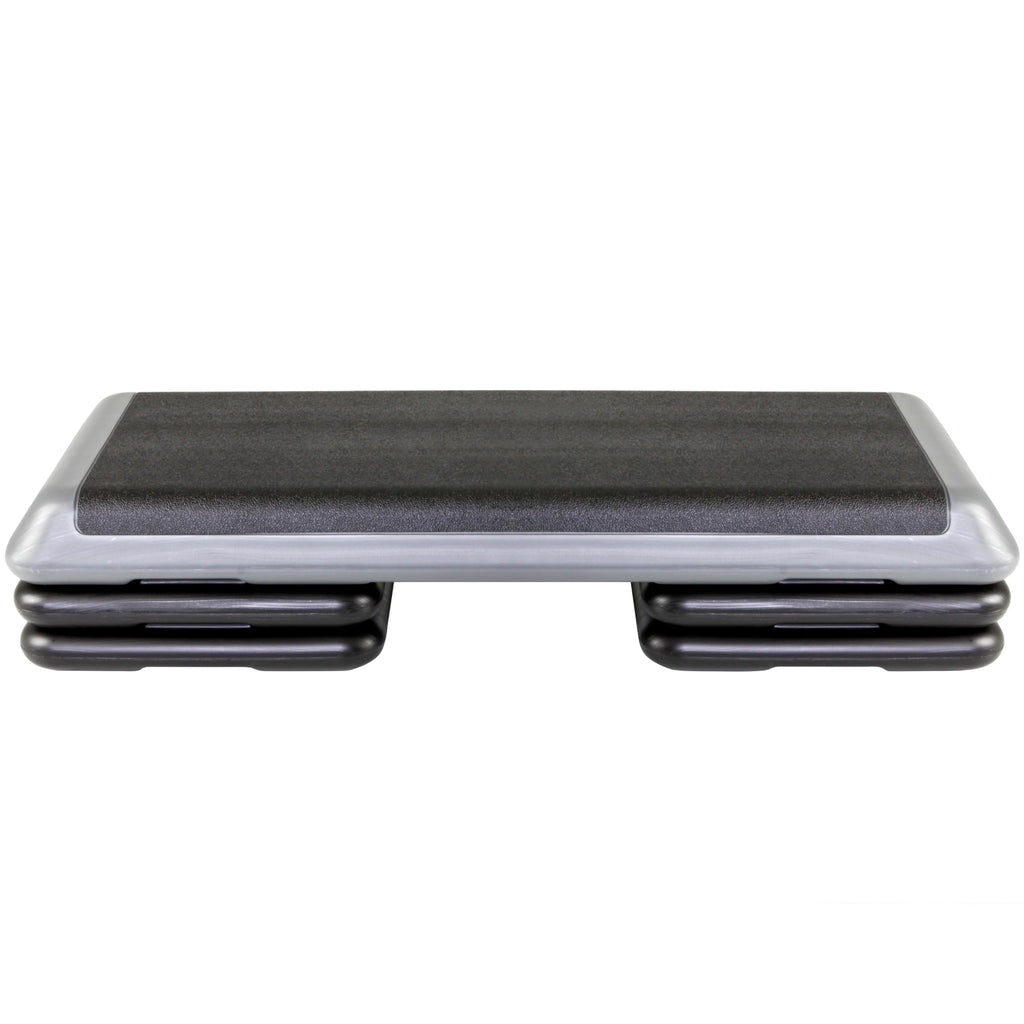 The Step (Made In Usa Original Aerobic Platform For Total Body Fitness - Health Club 4 Risers Grey