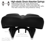 Daway Oversized Comfort Bike Seat - C40 Most Comfortable Extra Wide Soft Foam Padded Exercise Bicycle Saddle For Men Women Senio