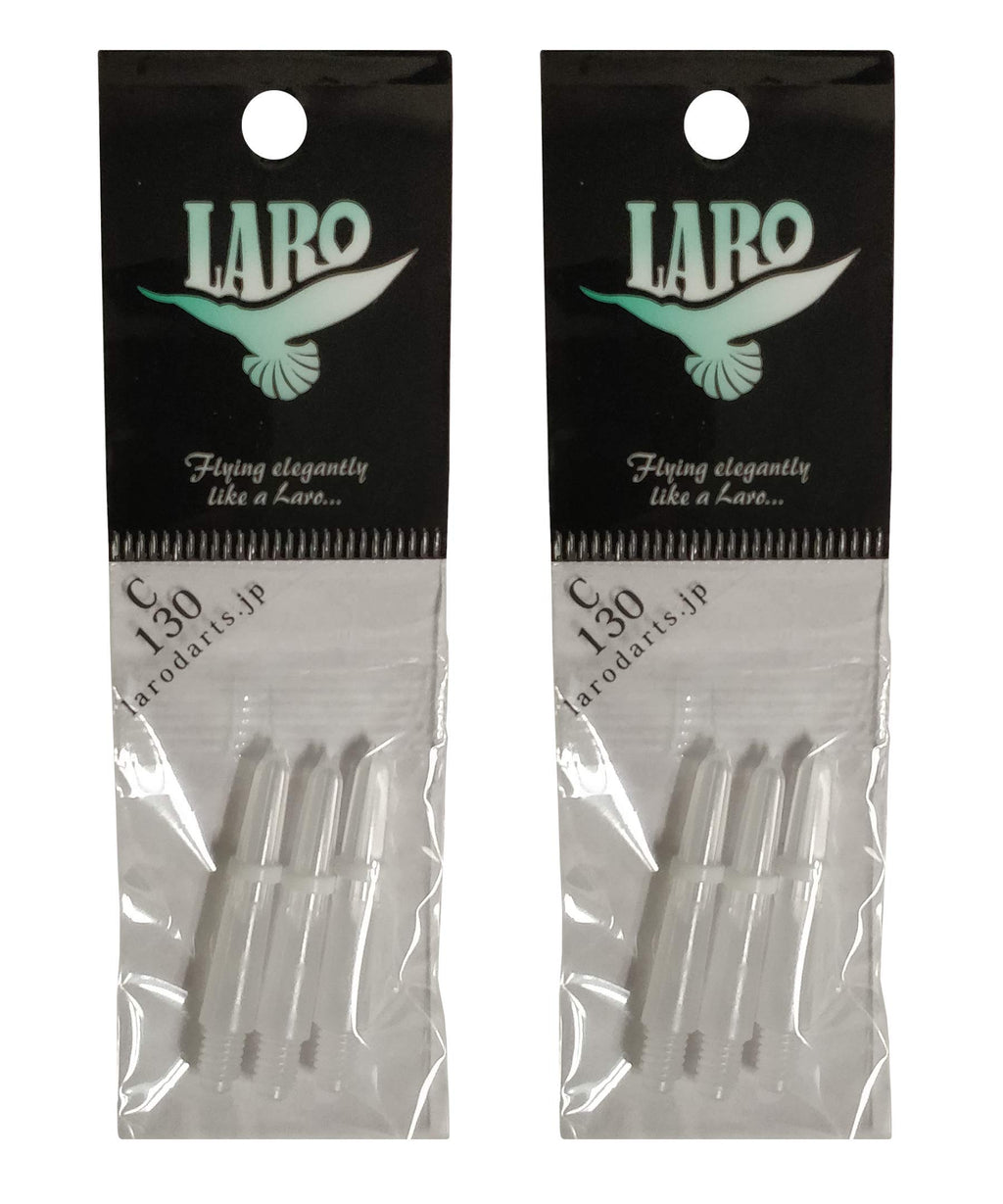 Lstyle Dart Shafts: Laro Nylon - Non Spinning - (6 Shafts Total) - Milky White 130 (Extra Short)
