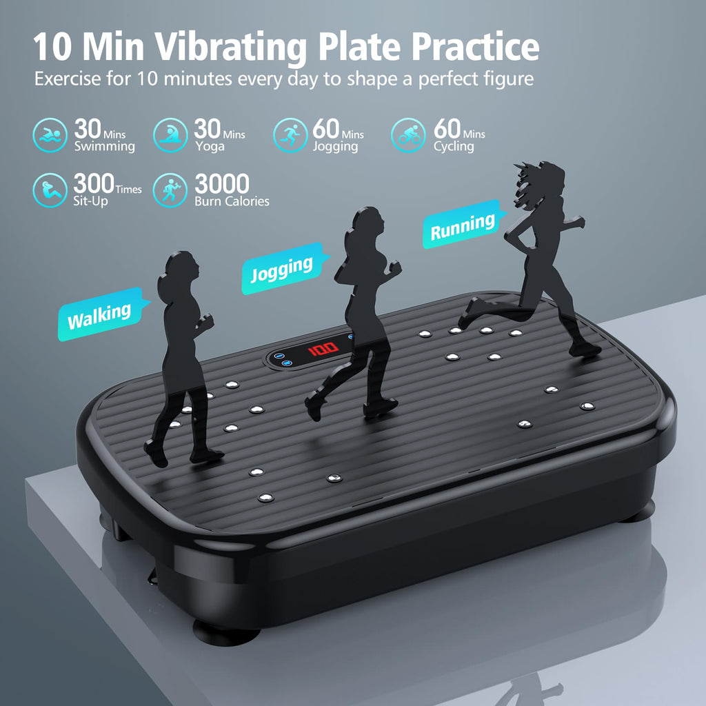 Pureroyi Vibration Plate Exercise Machine, Vibration Plate For Lymphatic Drainage Whole Body Vibration Platform Machines Helps W