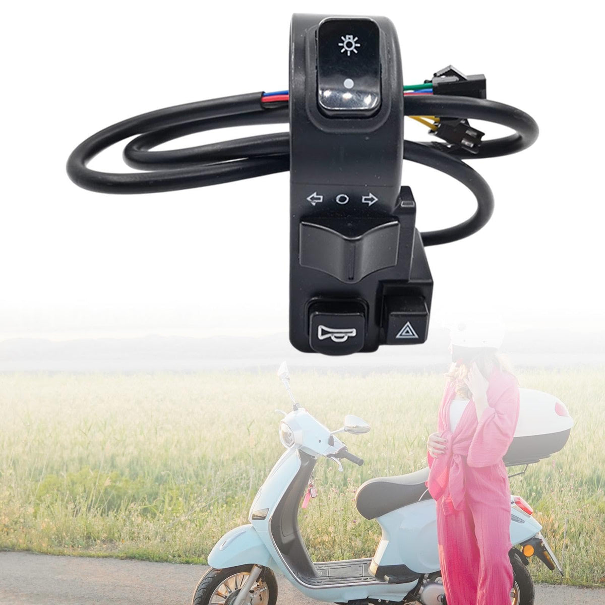 CALANDIS Ebike Head Light Turn Switch Spare Parts Replaces Easily Control Horn Switch | Electric Bicycle Components | Bicycle Co