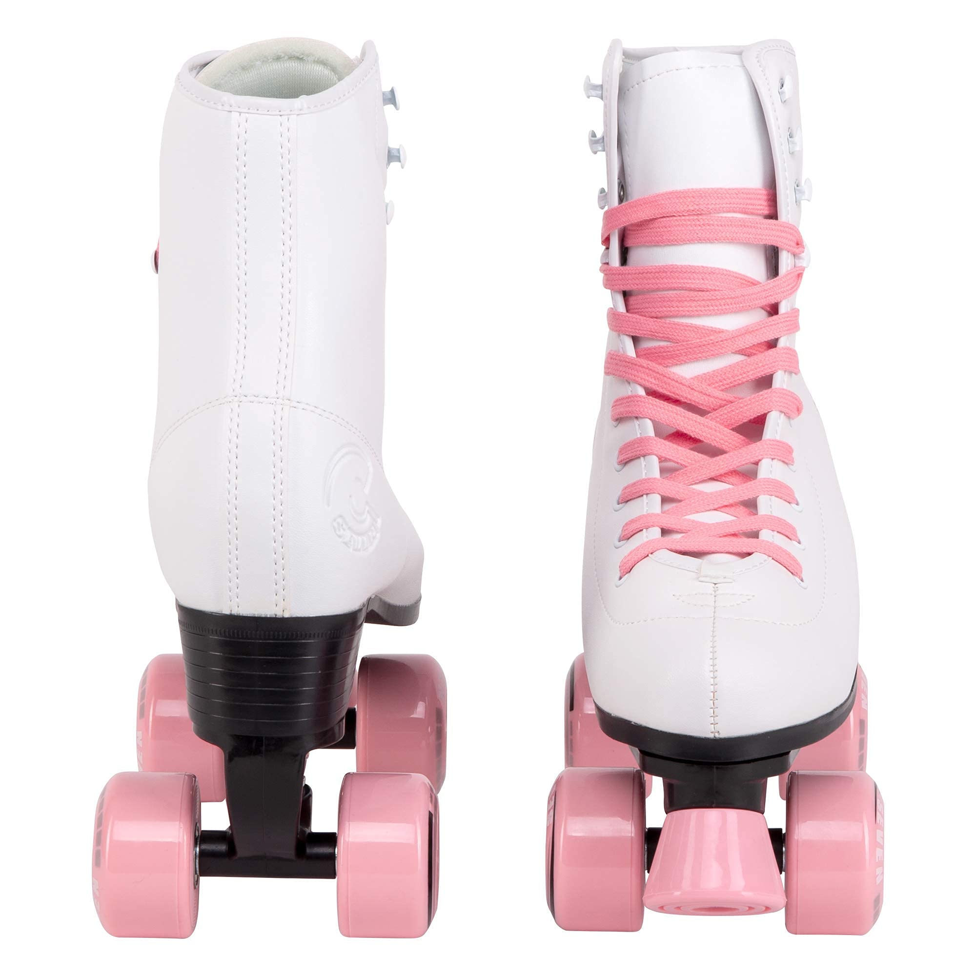 C Seven C7Skates Quad Roller Skates | Retro Design (Candy Pink, Youth 3)