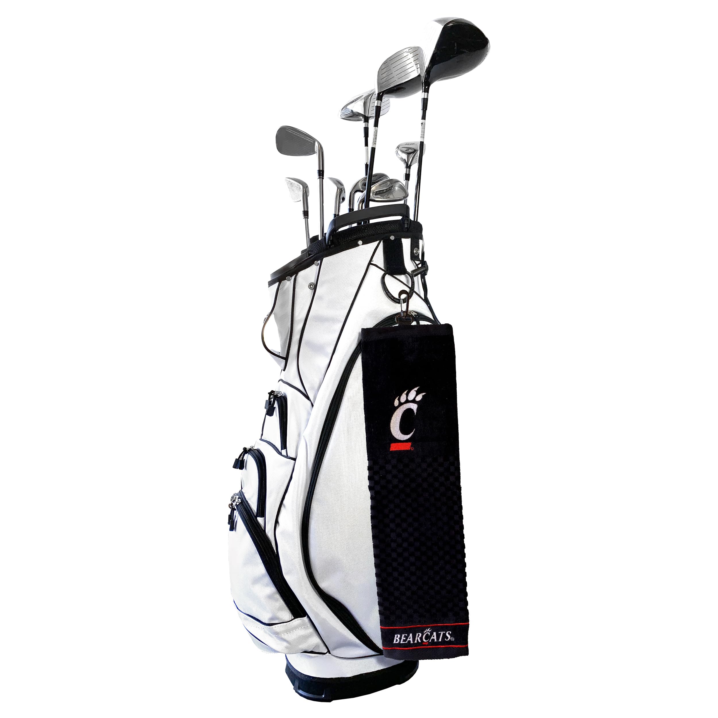 Team Golf Ncaa Cincinnati Bearcats Embroidered Golf Towel Embroidered Golf Towel, Checkered Scrubber Design, Embroidered Logo