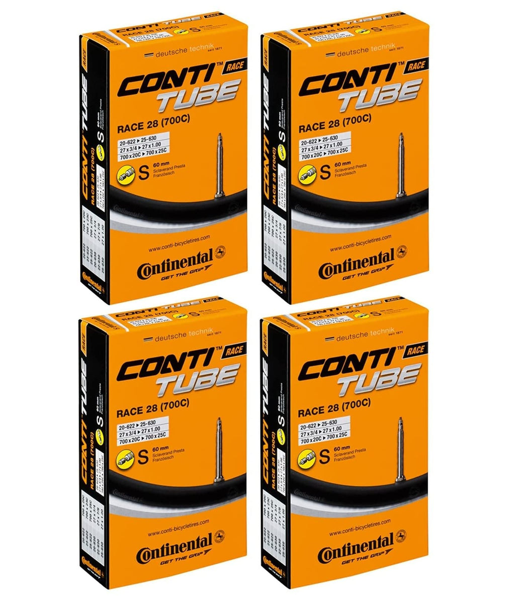 Continental Race 28'' 700X20-25C Inner Tubes - 60Mm Presta Valve (Pack Of 4 Tubes)