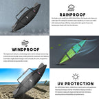 Libzaki 10.8-12Ft 600D Kayak Cover Accessories/Canoe Cover,High-Performance Fabric Upgraded Thickened Heavy Duty Waterproof & Uv